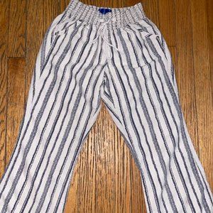 Blue Bayou striped white pants size small